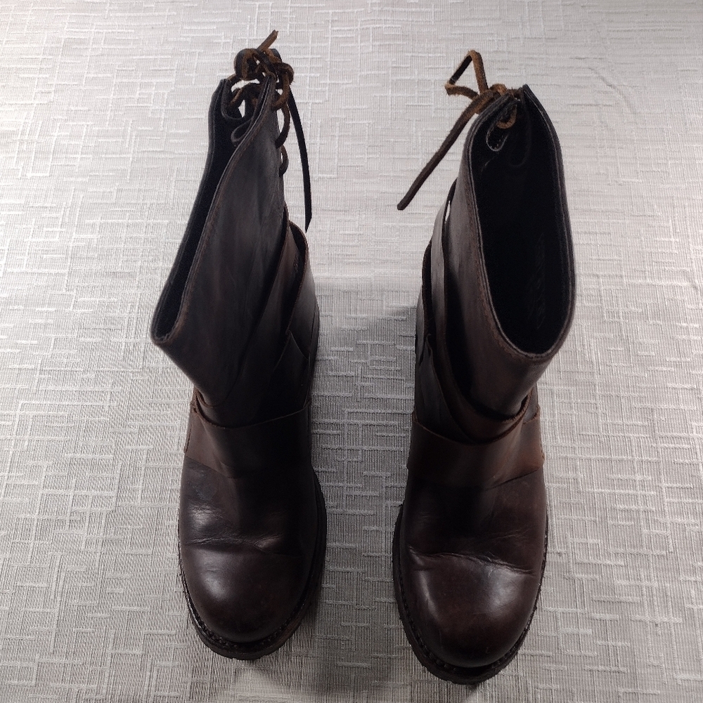 Vintage Sendra Rare Belted Avant Garde Women’s Leather Boots size 39 US 8